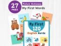 English Picture Dictionary for Kids, First Words for Kids, Homeschooling Resource, Learning vocabulary, Fun & Easy Digital Download