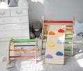 Montessori Climbing Set - Wooden Indoor Gym for Kids | Ideal Birthday Gift for Toddlers - Triangle, Arch & Ramp Playset
