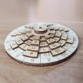 Turntable Wooden Number Puzzle Huarong Road IQ Brain Teaser Montessori Educational Toys