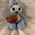 Handmade Crochet Bear Plushie Stuffed Animal Winter Themed