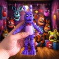 Five Nights At Freddy's Bonnie Articulated Handmade Kids Action Figure Fidget | Flexible FNAF Toys Horror Collecting | Fuzzy Freddy Fazbear