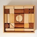 Wooden Building 31 Blocks Toddler Stacking Toys Montessori Materials, Baby Toys Blocks Puzzle