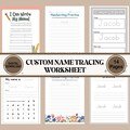 Personalized Name Trace Handwriting Worksheet Custom Name Tracing Sheet Handwriting Practice Printable Handwriting Page Kids Name Writing UK