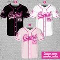 Personalized Cupid Valentine Baseball Jersey, Custom Baseball Jersey, Gift For Matchmaker, Anniversary Jersey, Valentine's Day Gift Ideas