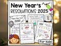 New Year Resolutions Kids Worksheets 2025 Preschool Kindergarten First Grade Activity Reflections Self-Confidence Goals
