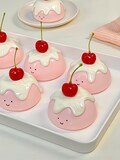 Cherry Jam Cake Taba Squishy Toy,Dessert Stress Reliever,Unique Fun Gift for Foodies,Taba Squishy Gifts for Everyone,Stress Relief Toys