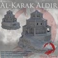 Al-Karak Aldir Watchtower: Medieval Fortress Model with Optional Mountain Plateau for Tabletop RPGs, Detailed Fantasy Diorama