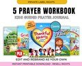 Kids Christian Workbook PLR Worksheets on Prayer, Bible Lesson Craft Activity, Kids Pray to God, Prayer Bundle, Coloring Page KDP Graphic