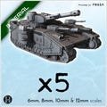 Baneblade imperiale heavy tank x5 - Imprimé en résine 6mm 8mm 10mm 12mm Grimdark SciFi Epic Science-Fiction Proxy Armageddon