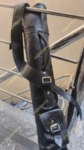 Golf bag Sunday Club old school Real leather with two pockets. Vintage Black Colour light weight