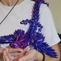 Movable Crystal Dragon Fidget Toy with Wings - Flexible 3D Printed CinderWing