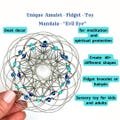 Unique Amulet-Fidget-Toy -"Evil Eye"/for meditation and mental health/40+ shapes in 1/desk decor/Sensory toy for kids and adults/candlestick