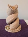 Sandworm Dice Tower | Sand Worm Desert Dueling Dice Roller | Fantasy RPG Gaming Accessory for D&D, DnD, Pathfinder, Starfinder, Warhammer