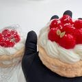 Sticky thermoplastic rubber (TPR) cute strawberry cake stress-relieving soft rubber toy, mini decompression squeezing toy.