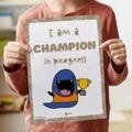 Champion Poster Wall Art Kids Room Decor Positive Affirmations Kids Uplifting Daily Affirmations Happy Children Classroom Ideas Future Jobs