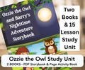 Ozzie the Owl Printable Study Unit Storybook Reading Activity Book Workbook About Owls Worksheets First Grade Homeschool Owls Animals