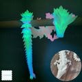 3D Multicolor Glow-in-the-Dark Rainbow Dragon, Articulated Dragon, Fidget Dragon, Crystal Dragon,Trendy Toy,Popular Gift,Dragon Lover's Gift