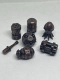 Solid Metal Nuclear Bomb Dice Set – Premium RPG Dice, Heavy Duty D20, Dungeons & Dragons Accessories, Fallout