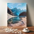 Frozen Moraine Lake Puzzle - Majestic Mountain and Ice Reflection Jigsaw - Gift for Nature and Hiking Lovers (110, 252, 520, 1014 piece)