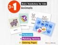 Printable Animal Flashcards, Animal Coloring Pages, Matching Activity for Kids, Instant Digital Download, Preschool and Homeschool Learning