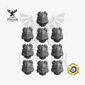 Crimson Lords Sanguine Laurel Helmets Conversion Bits For Prime 28mm Scale Space Knights