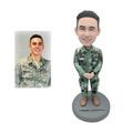 Custom Military Bobblehead Figurine Personalized from Photo, Unique Gift for Soldiers, Army, Navy, Air Force, Military Keepsake