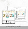Picture cutout New Years kids 2025 banner - Teacher billboard printable preschool art - kids 2025 picture cutout  - digital file