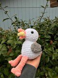 Crochet seagull with French fry