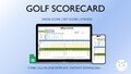 Digital and Printable Scorecard with Strokes for Handicap, Up to 5 Players
