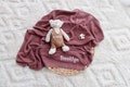 Baby blanket and plush bear for baby, baby shower gift set, baby gift set, newborn blanket, gift for new parents.