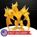 King Ghidorah 3 Headed Dragon Fully Articulated Godzilla Figure | 13 Inch Posable Handmade Kaiju Toy | Flexible Limbs | Gift for Monster Fan