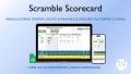 Golf Scramble Scorecard, 2-8 Players, 9-18 Holes, Various HCP Options