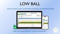 Low Ball Golf Scorecard, 4 Players, 2 v 2, 9-18 Holes, No Specials