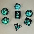Dice Set, Glow-in-the-Dark DND Core Dice Set, Edge Liquid Dice Set, Dungeons and Dragons Dice Set, Role-Playing Games Gift, Luminous Dice