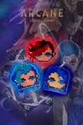 Arcane Keychains Vi, Caitlyn, Jinx/ Powder | ARCANE CHARMS | Arcane League of Legends merch | Key rings | Arcane Vi keychain | Gift for fans