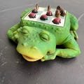 Frog Tic-Tac-Toe Figurine – Game Set with Snails & Ladybugs –Hand made