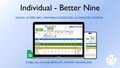 Individual Golf Scorecard, Better 9 Scoring, 18 Holes